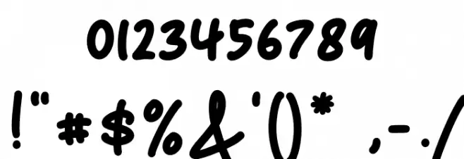 Dancing Panda Font OTHER CHARS