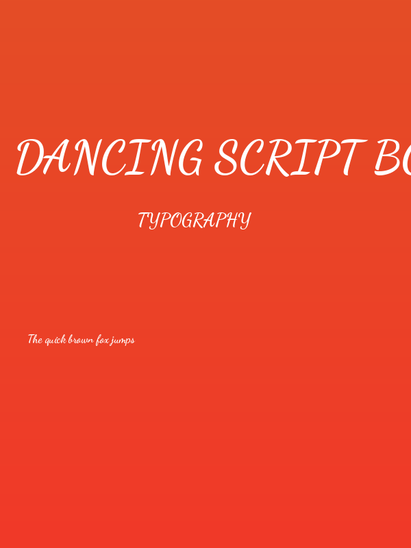 Dancing Script Bold Poster