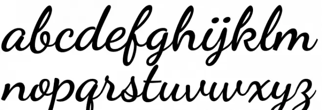 Dancing Script Bold Schriftart Kleinbuchstaben