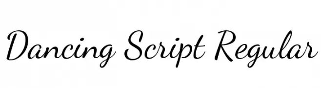 Dancing Script Regular  les polices de caractères gratuit tlcharger