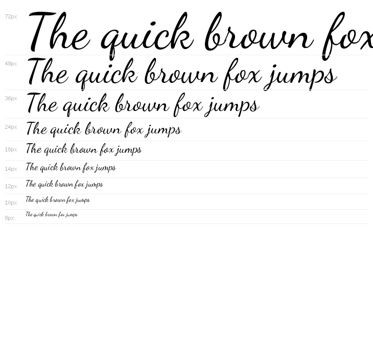 Dancing Script Regular Waterfall