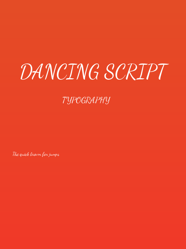 Dancing Script Poster