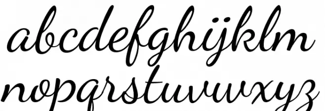 Dancing Script Schriftart Kleinbuchstaben