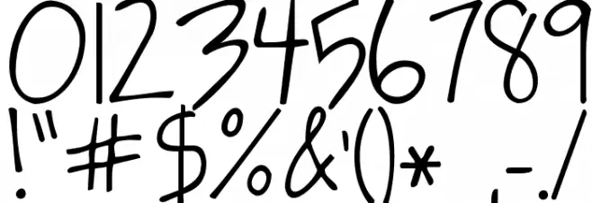 Dancing in the Minefields フォント その他の文字