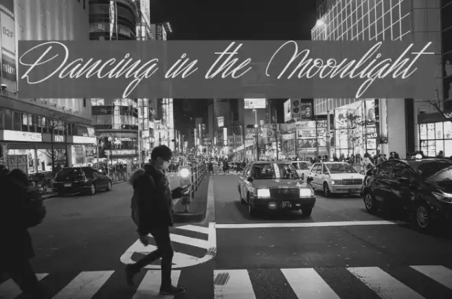 Dancing in the Moonlight Font examples