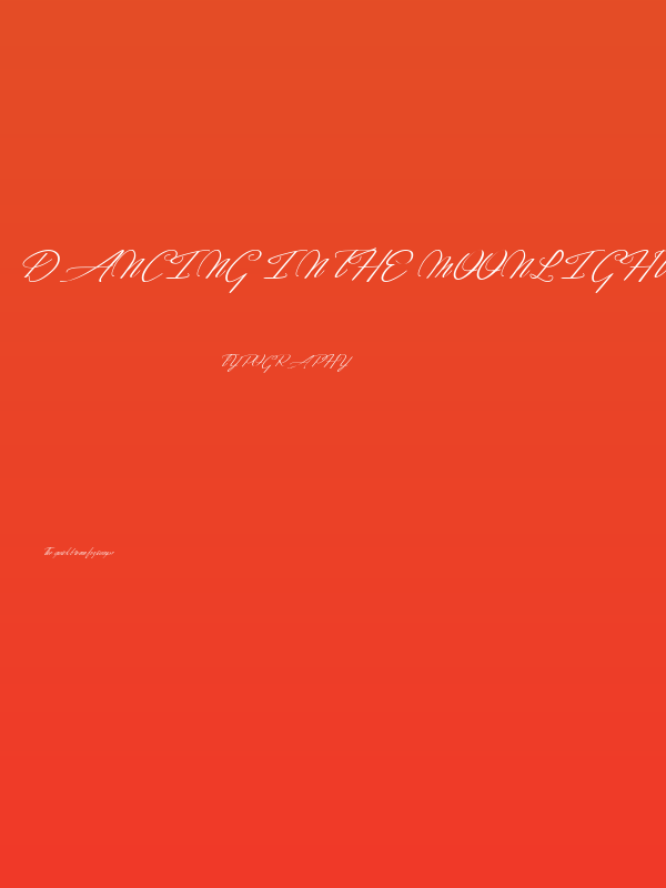 Dancing in the Moonlight Poster