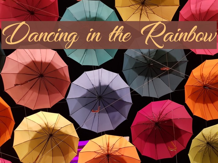Dancing in the Rainbow Font examples