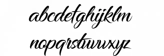 Dancing in the Rainbow Schriftart Kleinbuchstaben