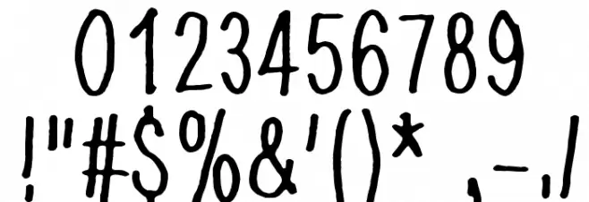 Dancing in the dark Font OTHER CHARS