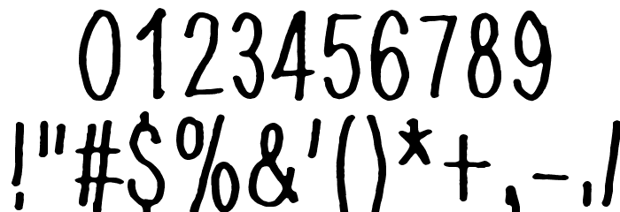 Dancing in the dark Font OTHER CHARS