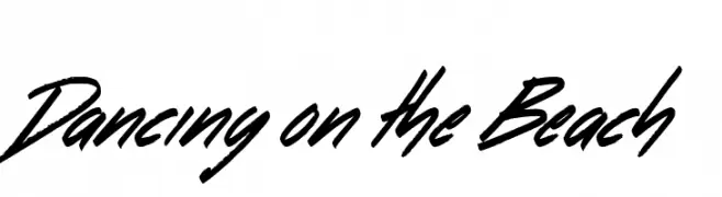 Dancing on the Beach  Frei Schriftart Herunterladen