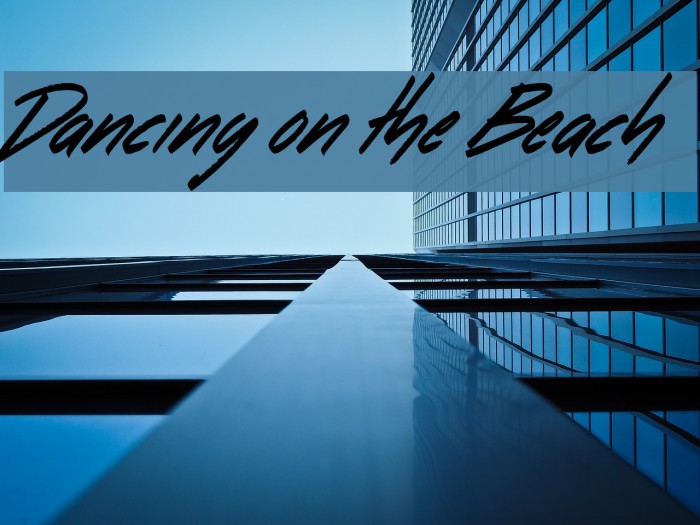 Dancing on the Beach Font examples