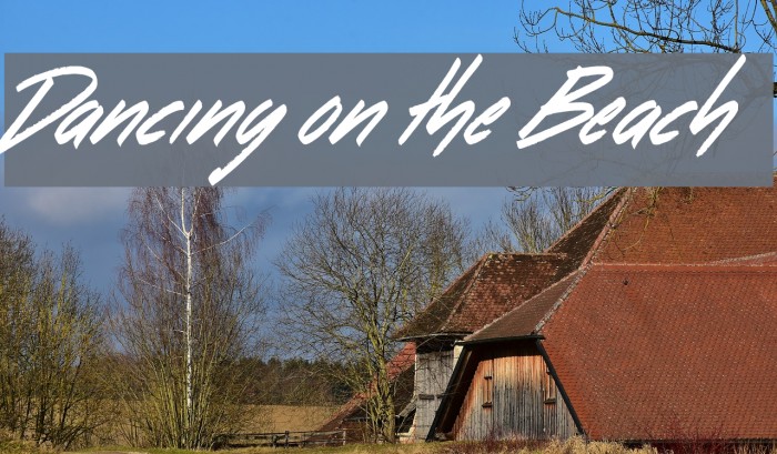 Dancing on the Beach Font examples