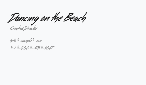 Dancing on the Beach Business Card