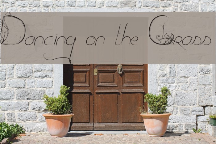 Dancing on the Grass Font examples