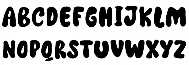 DancingGhostRegular Caratteri MAIUSCOLE