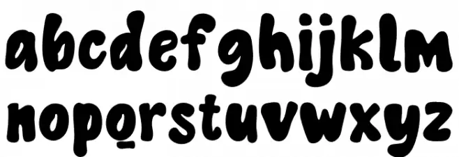 DancingGhostRegular Caratteri MINUSCOLO