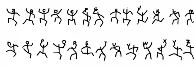 DancingLetters फ़ॉन्ट लोअरकेस
