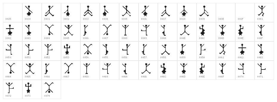 DancingMen Character Map