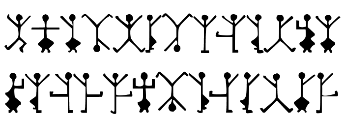 DancingMen Font LOWERCASE