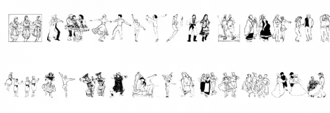 DancingPeople Polices MAJUSCULES
