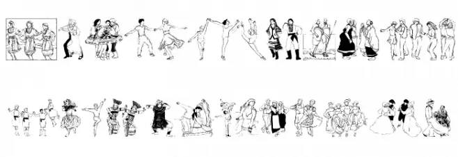 DancingPeople Шрифта строчной