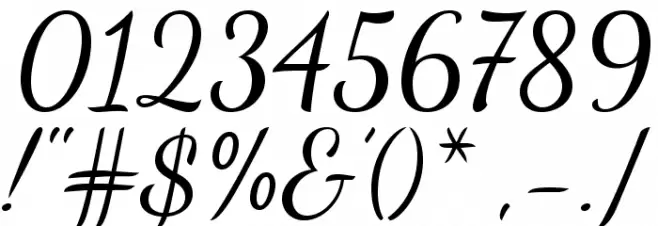DancingScript Font OTHER CHARS