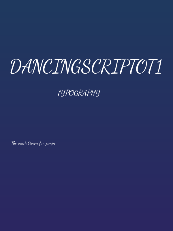 DancingScriptOT1 Poster