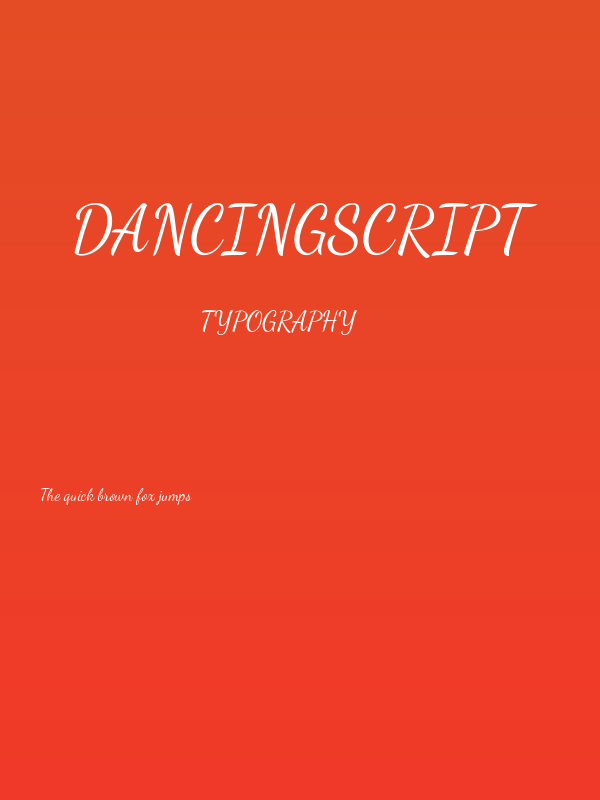 DancingScript Poster