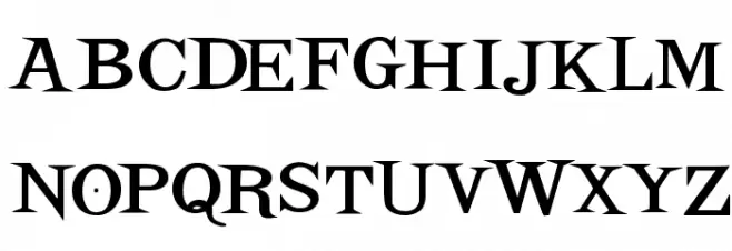 DancingSuperserif फ़ॉन्ट अपरकेस