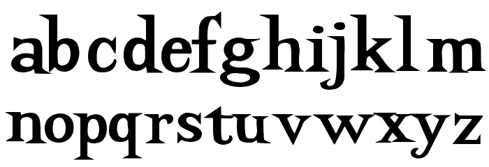 DancingSuperserif Font LOWERCASE