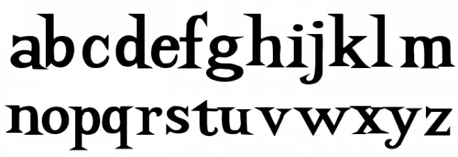 DancingSuperserif خط أحرف صغيرة