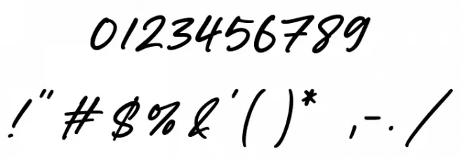 Dancingdog Font Alte caractere