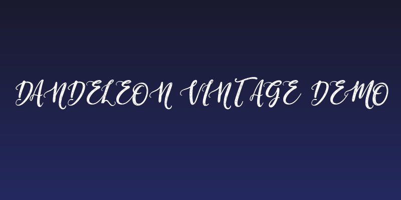 Dandeleon Vintage Demo Social Header
