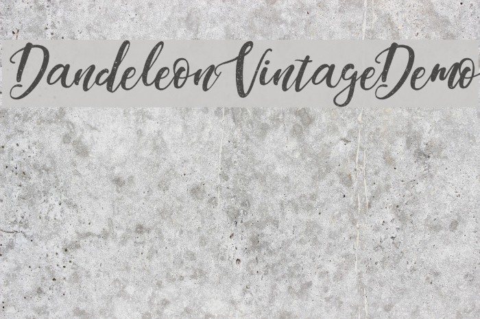 DandeleonVintageDemo Font examples