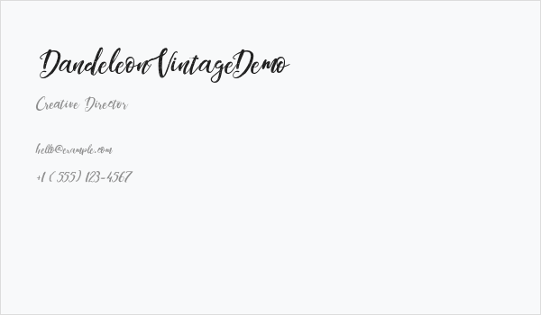 DandeleonVintageDemo Business Card