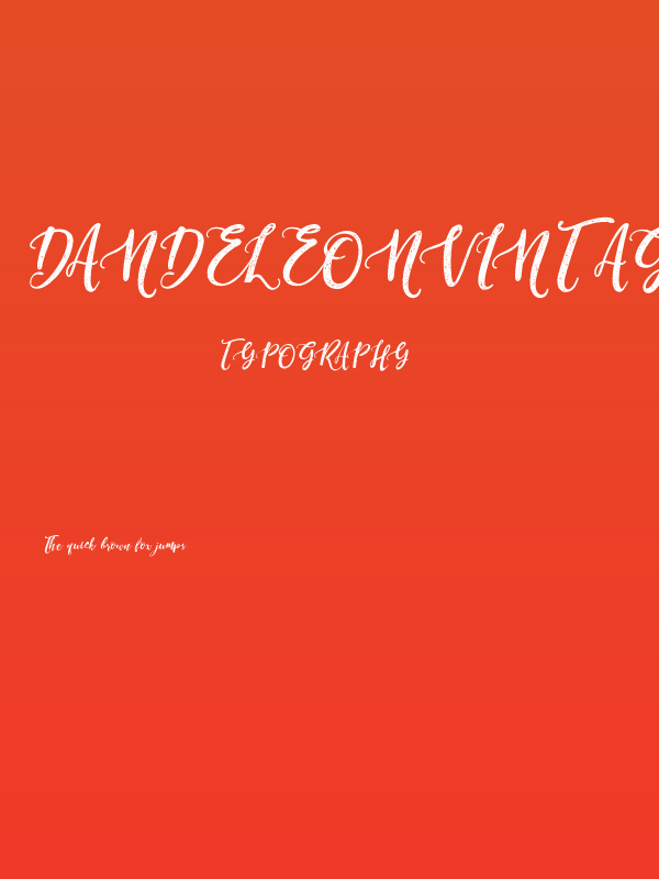 DandeleonVintageDemo Poster