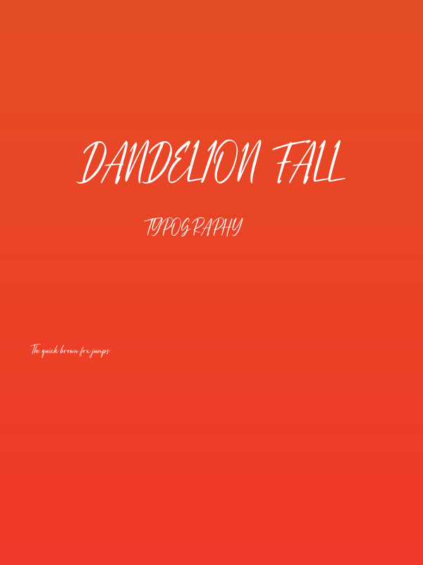 Dandelion Fall Poster
