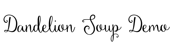 Dandelion Soup Demo Font