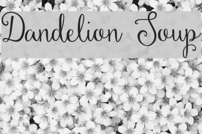 Dandelion Soup Font examples