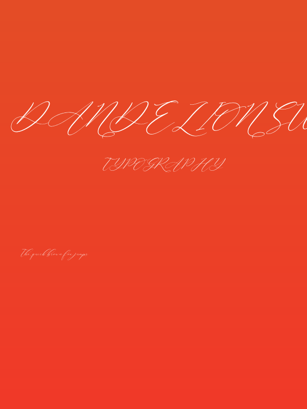 Dandelion Sweety Italic Poster