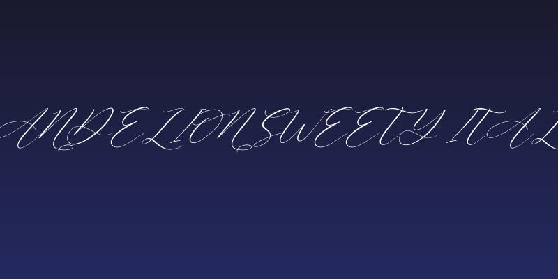 Dandelion Sweety Italic Social Header