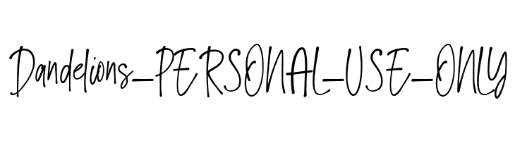 Dandelions_PERSONAL_USE_ONLY  Descarca Fonturi Gratis