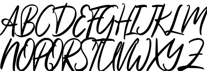 Dandiyella Font UPPERCASE