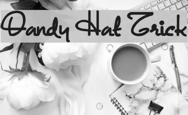 Dandy Hat Trick Font examples