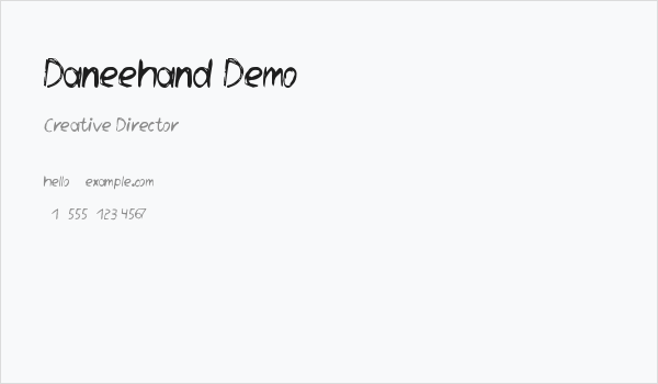 Daneehand Demo Business Card