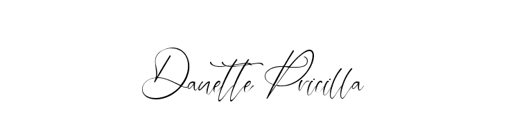 Danette Pricilla  Frei Schriftart Herunterladen