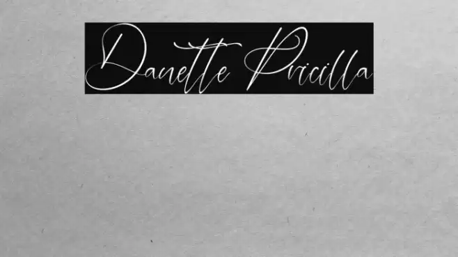 Danette Pricilla Font examples