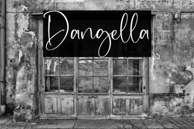 Dangella Шрифта examples