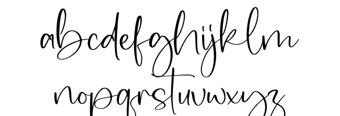 Dangella Schriftart Kleinbuchstaben